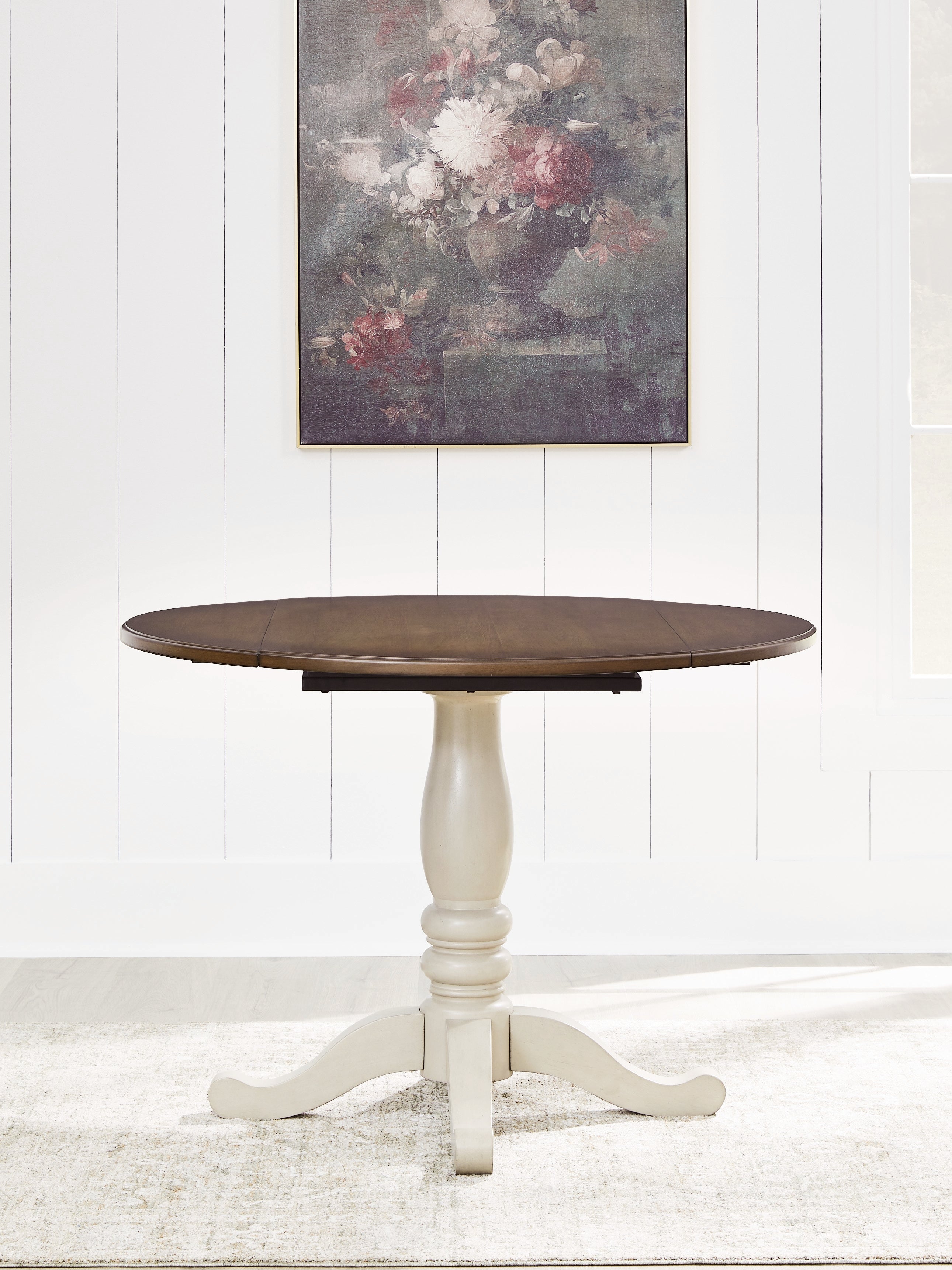 Diamond Furniture - Ashley Furniture - Wirloni Dining Drop Leaf Table - Round DRM Drop Leaf Table - PCD616-15