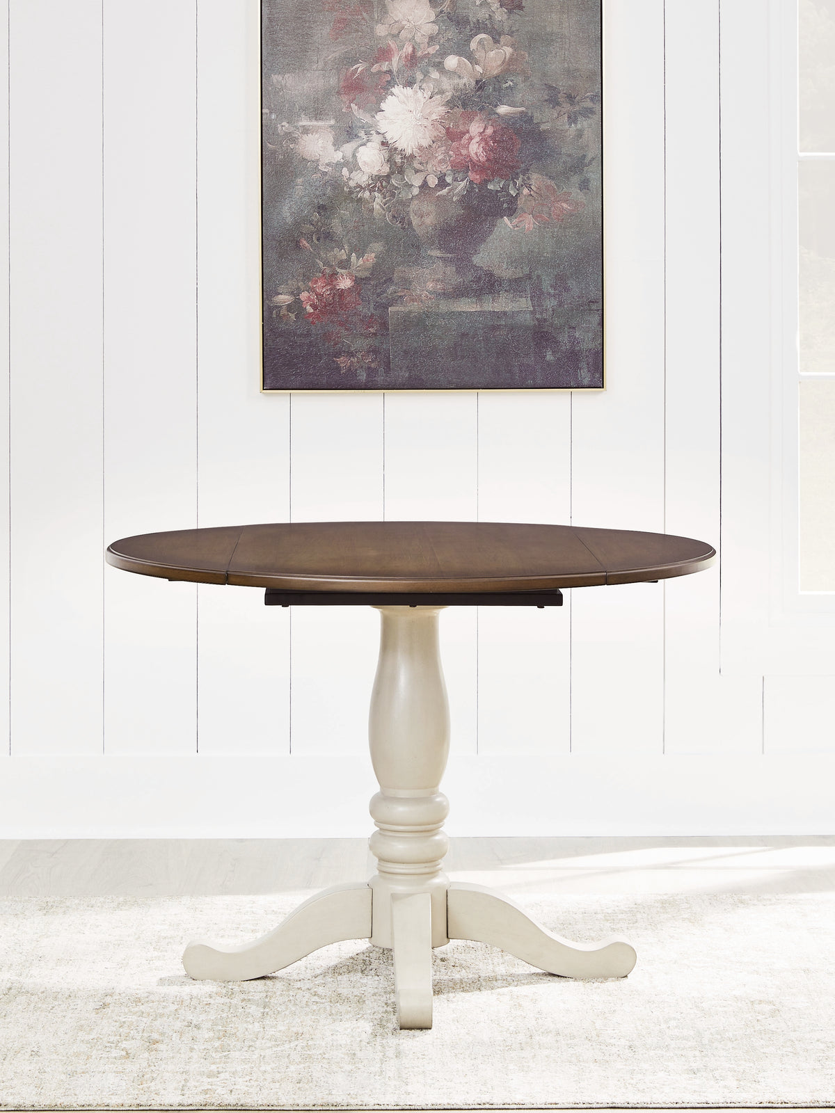Diamond Furniture - Ashley Furniture - Wirloni Dining Drop Leaf Table - Round DRM Drop Leaf Table - PCD616-15