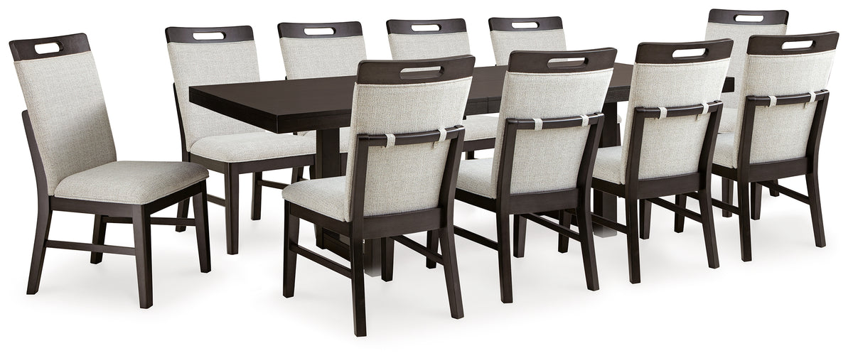 Diamond Furniture - Ashley Furniture - Neymorton Dining Table and 10 Chairs - Dining Table and 10 Chairs - D618D4