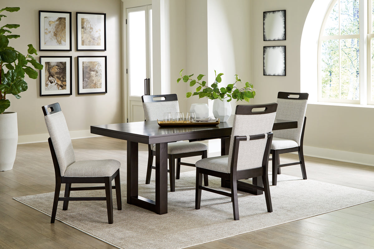 Diamond Furniture - Ashley Furniture - Neymorton Dining Table and 4 Chairs - Dining Table and 4 Chairs - D618D1