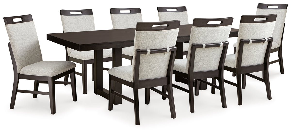 Diamond Furniture - Ashley Furniture - Neymorton Dining Table and 8 Chairs - Dining Table and 8 Chairs - D618D3