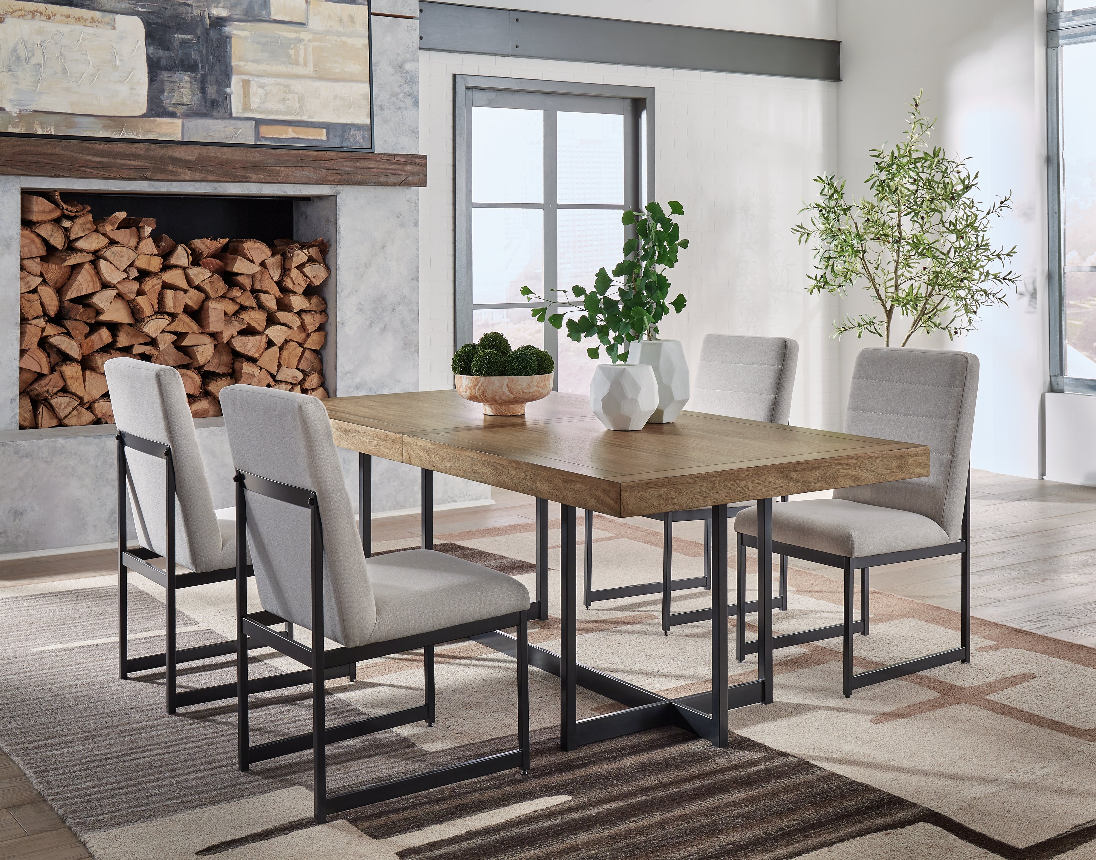Diamond Furniture - Ashley Furniture - Tomtyn Dining Table and 4 Chairs - Dining Table and 4 Chairs - D622D1
