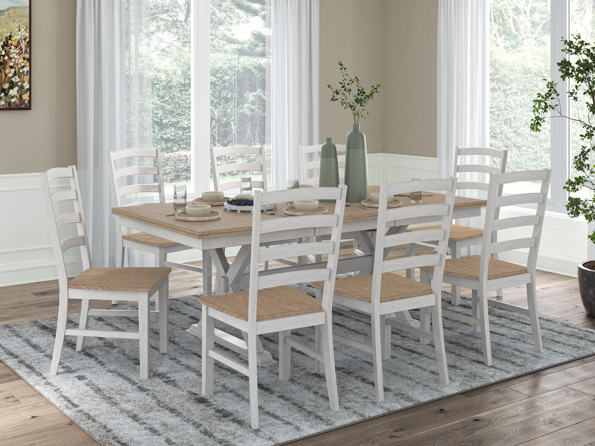 Diamond Furniture - Ashley Furniture - Purlaney Extension Dining Table and 8 Chairs - Extension Dining Table and 8 Chairs - PCD627D5