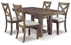Diamond Furniture - Ashley Furniture - Moriville Dining Table and 4 Chairs - Dining Table and 4 Chairs - D631D5