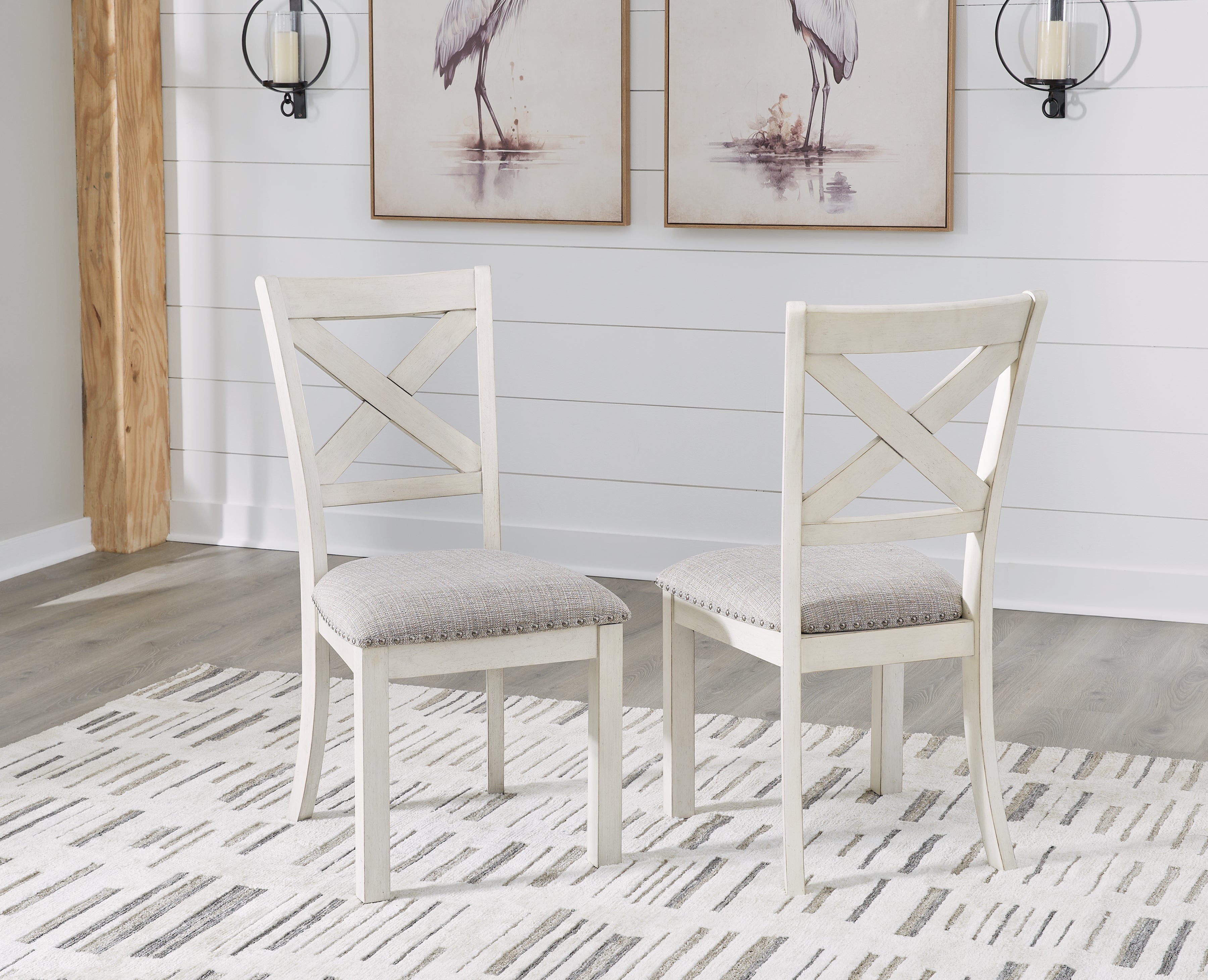 Diamond Furniture - Ashley Furniture - Robbinsdale Dining Room - Dining Chair (Set of 2) / Antique White - D642-01X2