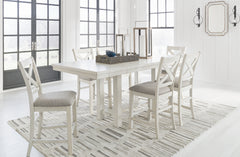 Diamond Furniture - Ashley Furniture - Robbinsdale Counter Height Dining Table and 6 Barstools - Counter Height Dining Table and 6 Barstools - D642D5