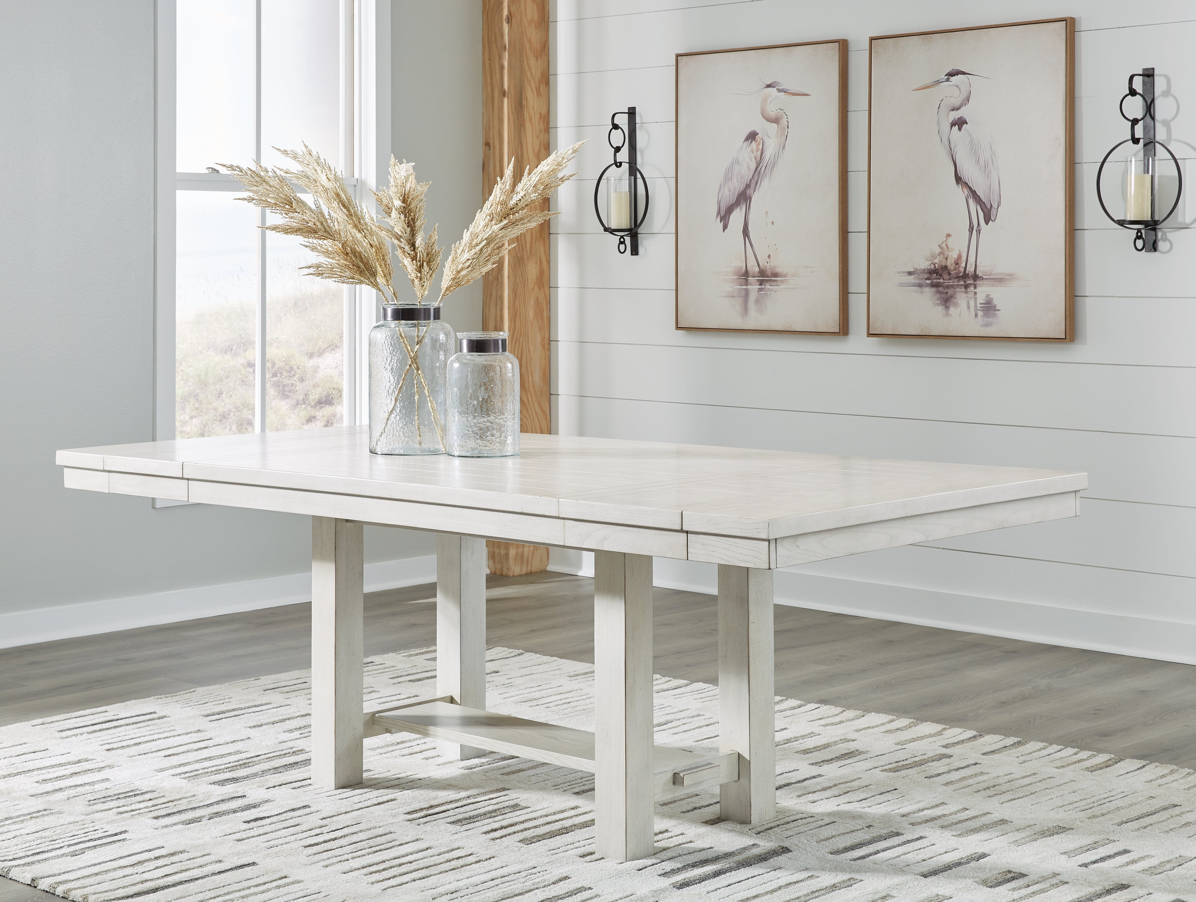 Diamond Furniture - Ashley Furniture - Robbinsdale Dining Room - RECT Dining Room EXT Table / Antique White - D642-45