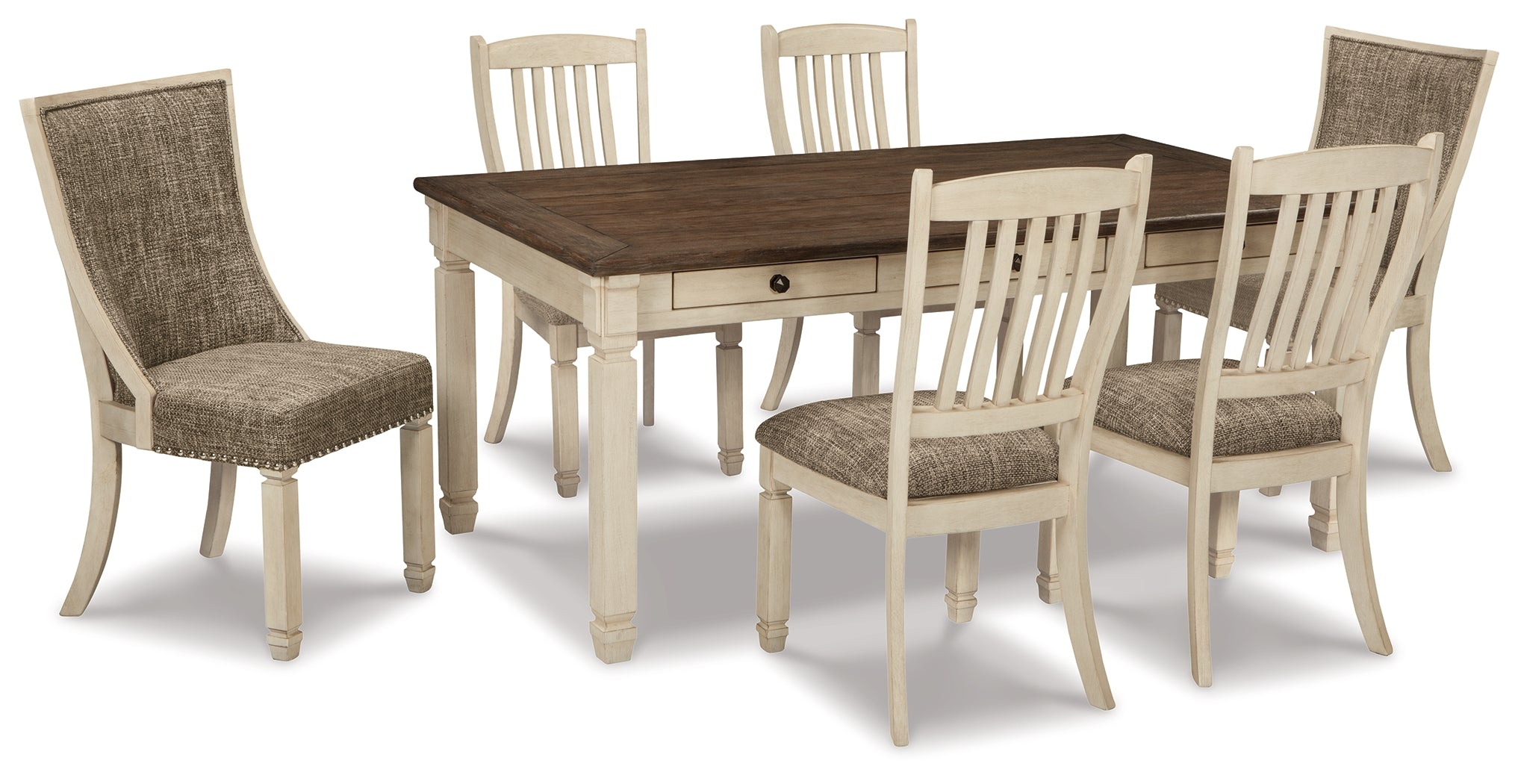 Diamond Furniture - Ashley Furniture - Bolanburg Dining Table with 6 Chairs - Dining Table with 6 Chairs - D647D3