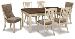 Diamond Furniture - Ashley Furniture - Bolanburg Dining Table with 6 Chairs - Dining Table with 6 Chairs - D647D3