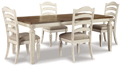 Realyn Extension Dining Table and 4 Chairs