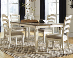 Diamond Furniture - Ashley Furniture - Realyn Extension Dining Table and 4 Chairs - Extension Dining Table and 4 Chairs - D743D3