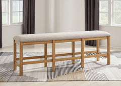 Diamond Furniture - Ashley Furniture - Havonplane Dining Room - XL Counter UPH DRM Bench / Brown / 72"W x 18"D x 26"H - D773-09