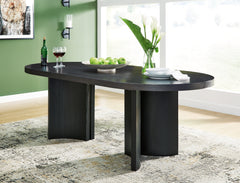 Diamond Furniture - Ashley Furniture - Rowanbeck Dining Table - Oval Dining Room Table - D821-25