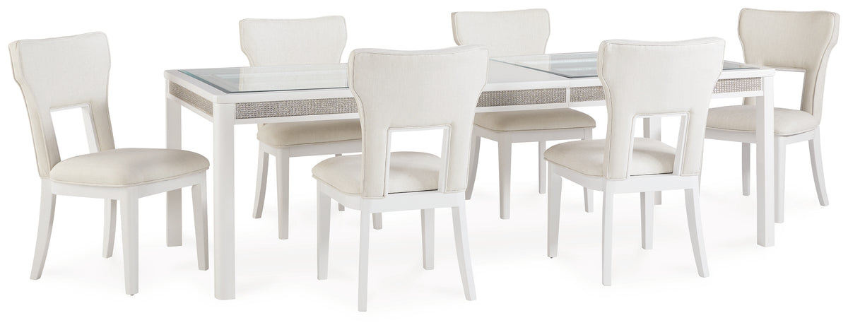 Diamond Furniture - Ashley Furniture - Chalanna Dining Table and 6 Chairs - Dining Table and 6 Chairs - D822D2