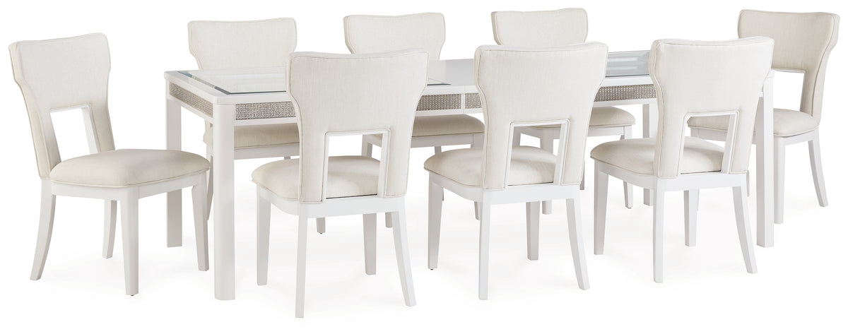 Diamond Furniture - Ashley Furniture - Chalanna Dining Table and 8 Chairs - Dining Table and 8 Chairs - D822D3