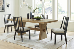 Diamond Furniture - Ashley Furniture - Galliden Dining Table and 4 Chairs - Dining Table and 4 Chairs - D841D1