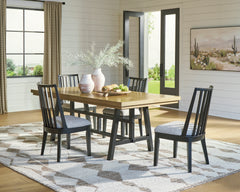 Diamond Furniture - Ashley Furniture - Galliden Extension Dining Table and 4 Chairs - Extension Dining Table and 4 Chairs - D841D10