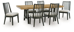 Diamond Furniture - Ashley Furniture - Galliden Extension Dining Table and 6 Chairs - Extension Dining Table and 6 Chairs - D841D11
