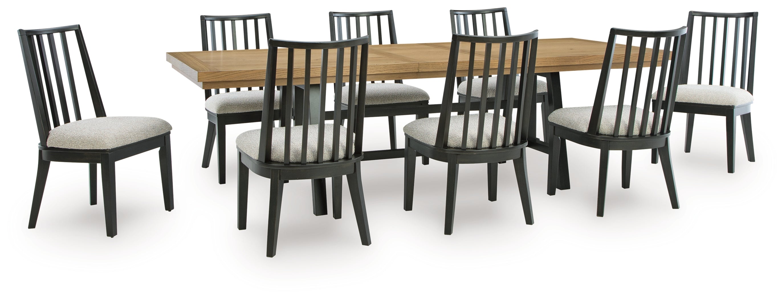Diamond Furniture - Ashley Furniture - Galliden Extension Dining Table and 8 Chairs - Extension Dining Table and 8 Chairs - D841D12
