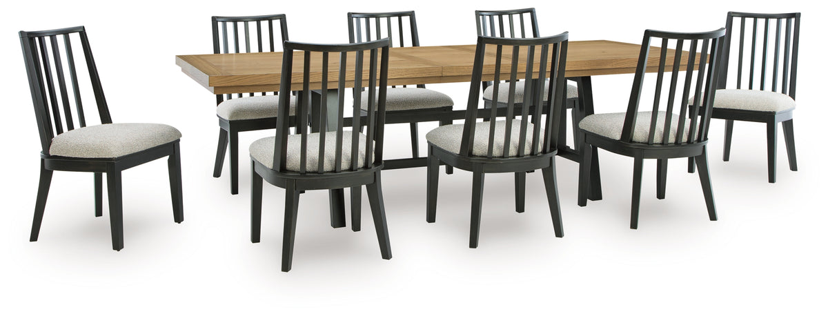 Diamond Furniture - Ashley Furniture - Galliden Extension Dining Table and 8 Chairs - Extension Dining Table and 8 Chairs - D841D12