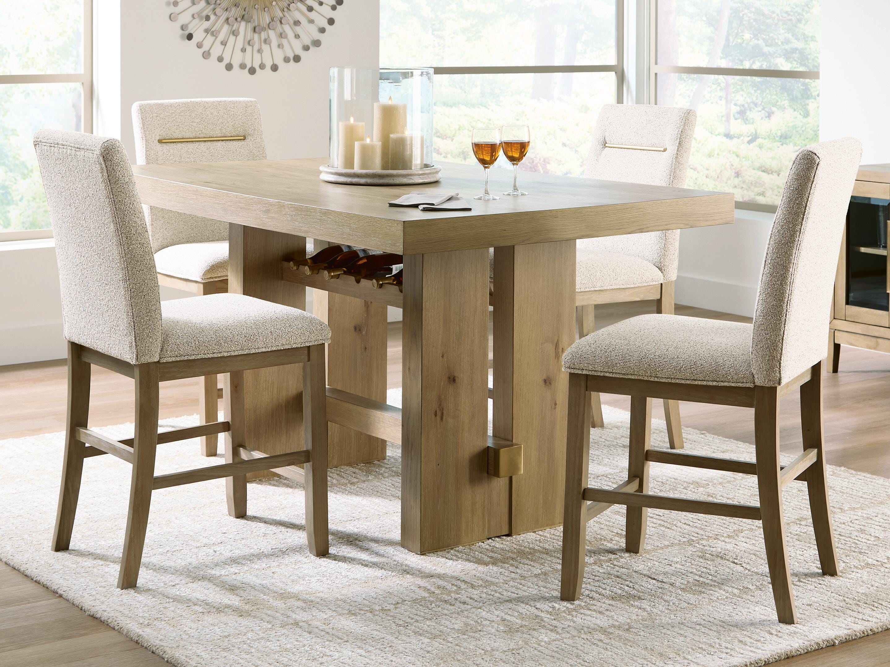 Diamond Furniture - Ashley Furniture - Lasinger Counter Height Dining Table and 4 Barstools - Counter Height Dining Table and 4 Barstools - PCD852D2