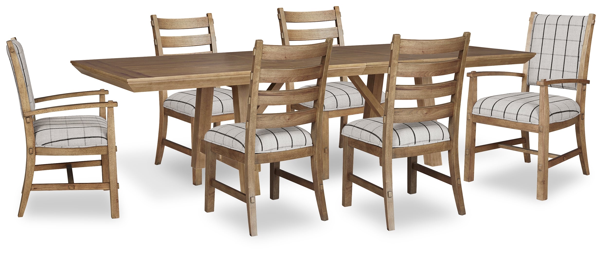 Diamond Furniture - Ashley Furniture - Ridgester Extension Dining Table, 2 Arm Chairs and 4 Side Chairs - Extension Dining Table, 2 Arm Chairs and 4 Side Chairs - D858D2