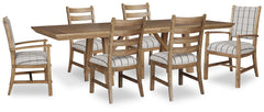 Diamond Furniture - Ashley Furniture - Ridgester Extension Dining Table, 2 Arm Chairs and 4 Side Chairs - Extension Dining Table, 2 Arm Chairs and 4 Side Chairs - D858D2