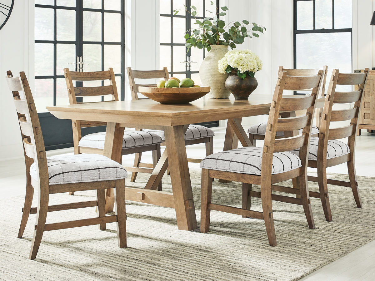 Diamond Furniture - Ashley Furniture - Ridgester Extension Dining Table and 6 Chairs - Extension Dining Table and 6 Chairs - D858D5