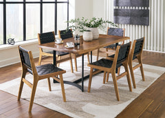 Diamond Furniture - Ashley Furniture - Fortmaine Dining Table and 6 Chairs - Dining Table and 6 Chairs - D872D2