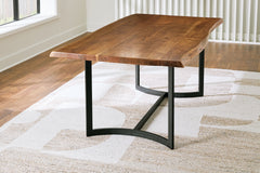 Diamond Furniture - Ashley Furniture - Fortmaine Dining Room - Rectangular Dining Room Table / Brown/Black - D872-25