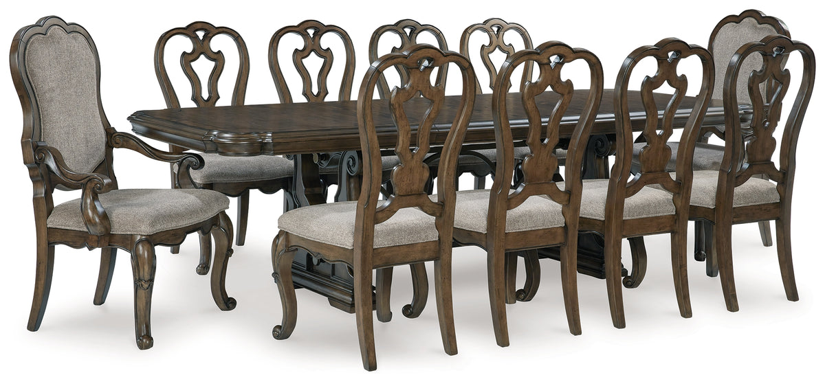 Diamond Furniture - Ashley Furniture - Maylee Dining Table and 10 Chairs - Dining Table and 10 Chairs - D947D14