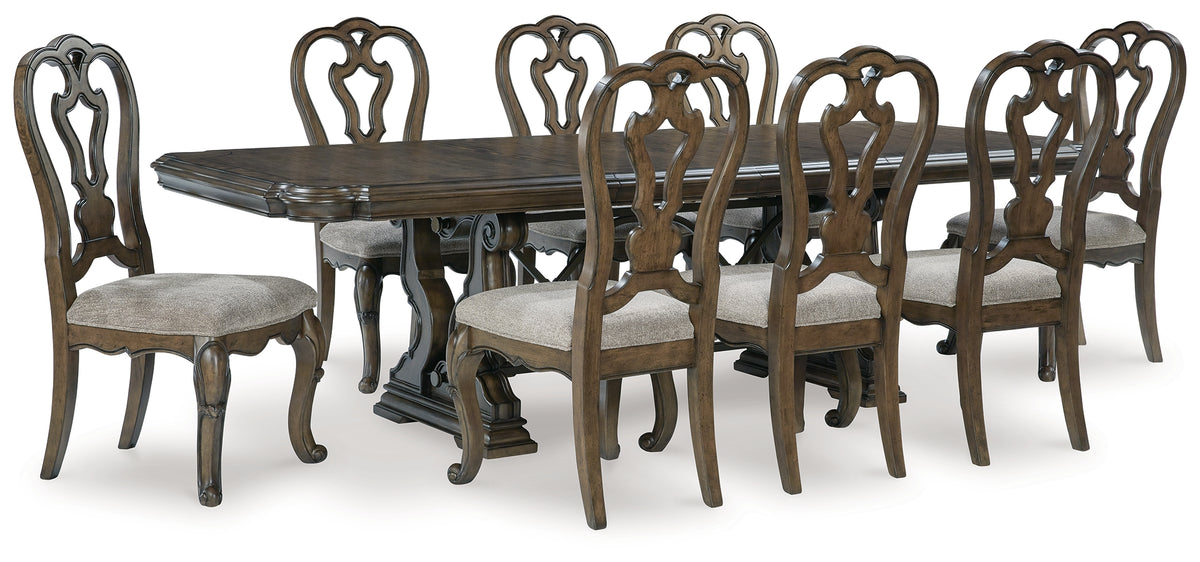 Diamond Furniture - Ashley Furniture - Maylee Dining Table and 8 Chairs - Dining Table and 8 Chairs - D947D9