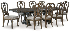 Diamond Furniture - Ashley Furniture - Maylee Dining Table and 8 Chairs - Dining Table and 8 Chairs - D947D9