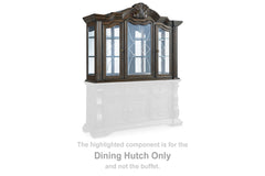 Diamond Furniture - Ashley Furniture - Maylee Dining Room - Dining Buffet and Hutch / Dark Brown - D947D1