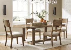 Diamond Furniture - Ashley Furniture - Cabalynn Extension Dining Table and 4 Chairs - Extension Dining Table and 4 Chairs - D974D1