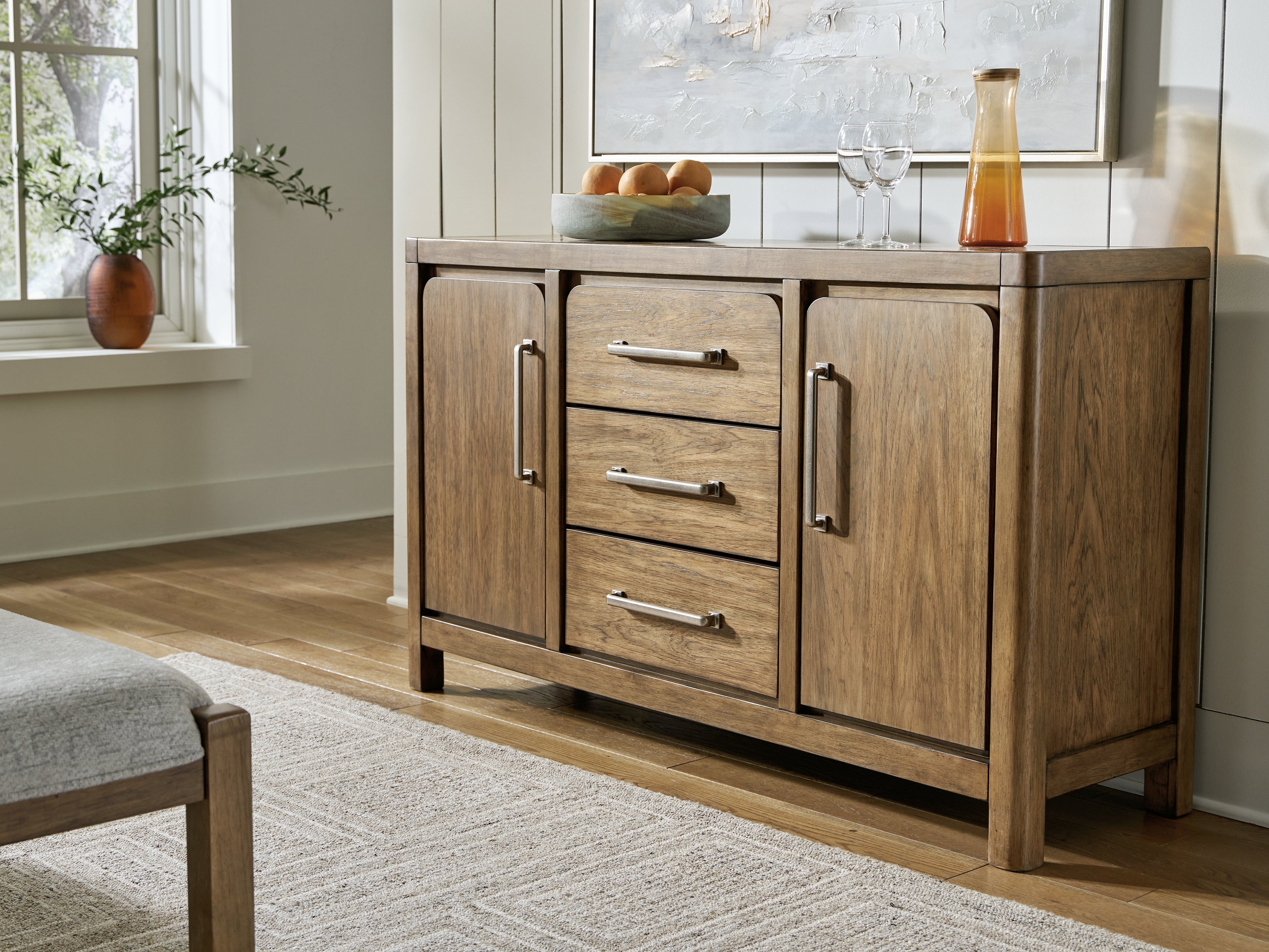 Diamond Furniture - Ashley Furniture - Cabalynn Dining Room - Dining Room Server / Light Brown / 60"W x 18"D x 36"H - D974-60