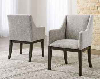 Diamond Furniture - Ashley Furniture - Burkhaus Dining Room - Dining Arm Chair (Set of 2) / Dark Brown - D984-01AX2