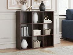 Diamond Furniture - Ashley Furniture - Glosmount Nine Cube Organizer - Nine Cube Organizer / Cherry/Light Brown - EA1055-3X3