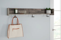Diamond Furniture - Ashley Furniture - Neilsville Wall Decor - Wall Mounted Coat Rack w/Shelf / Whitewash - EA2320-151