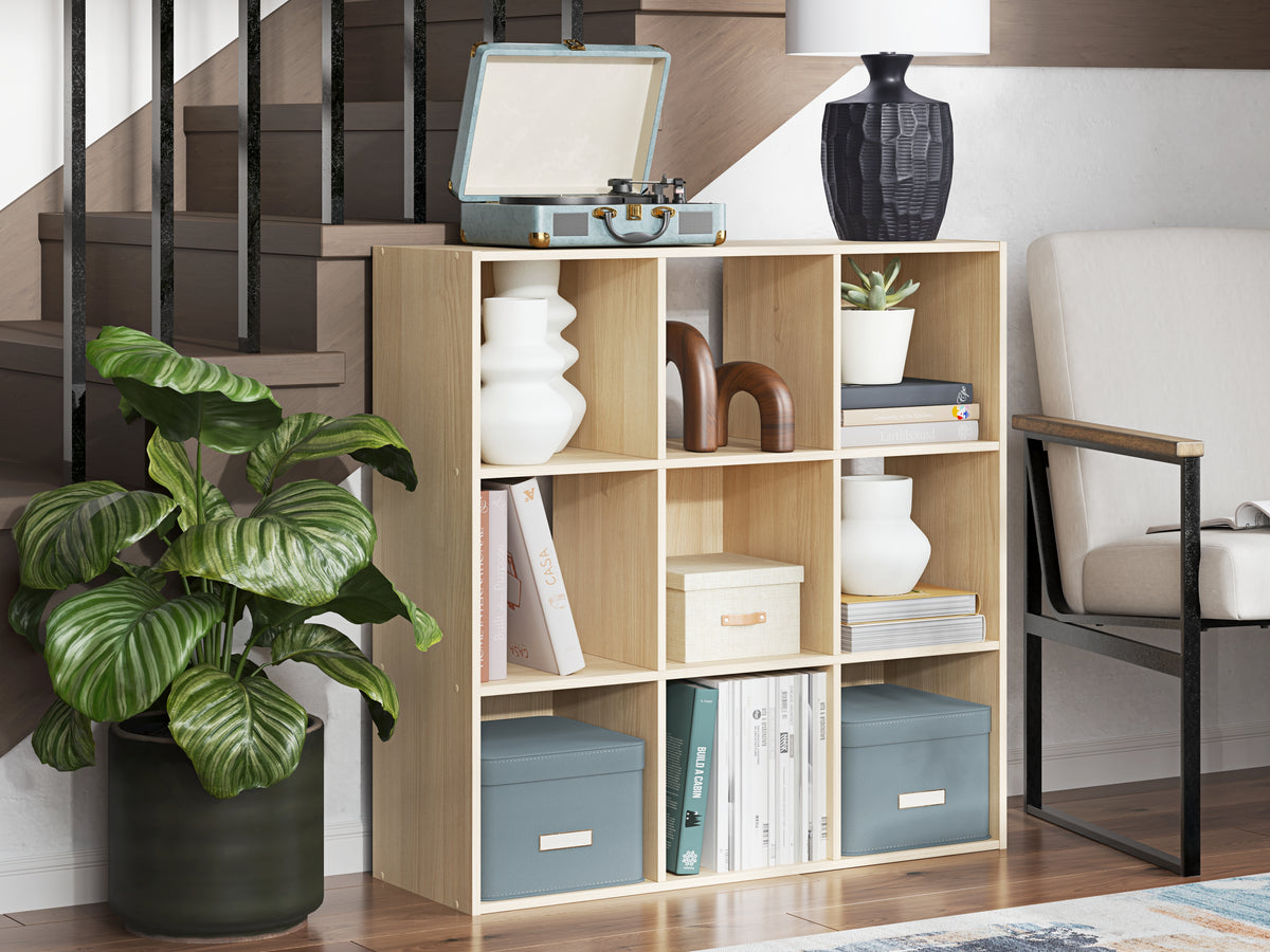Diamond Furniture - Ashley Furniture - Piperton Nine Cube Organizer - Nine Cube Organizer / Charcoal - EA5514-3X3