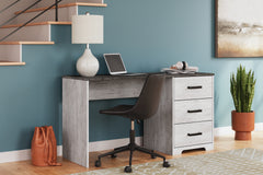 Diamond Furniture - Ashley Furniture - Shawburn Office Desk - Home Office Desk / White/Dark Charcoal Gray - H4121-34