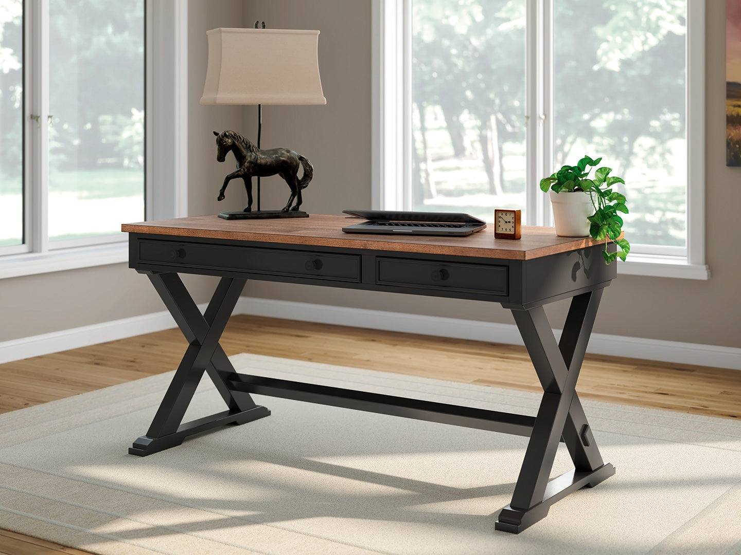 Diamond Furniture - Ashley Furniture - Wildenauer 60" Home Office Desk - Home Office Desk - H664-34