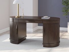 Diamond Furniture - Ashley Furniture - Korestone Office Desk - Home Office Desk / Warm Brown - H687-27