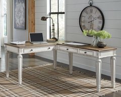 Diamond Furniture - Ashley Furniture - Realyn 2-Piece Home Office Desk - 2-Piece Home Office Desk - H743H1