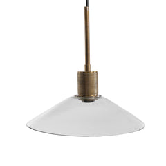 Diamond Furniture - Ashley Furniture - Chaness Lighting - Glass Pendant Light (1/CN) / Clear/Brass - L000718