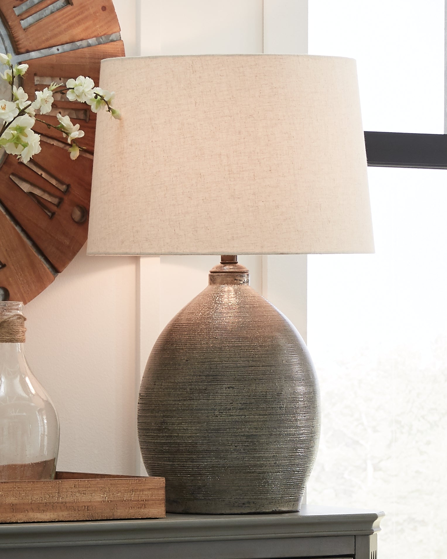 Diamond Furniture - Ashley Furniture - Joyelle Lighting - Table Lamp (Set of 2) / Gray - L100744X2