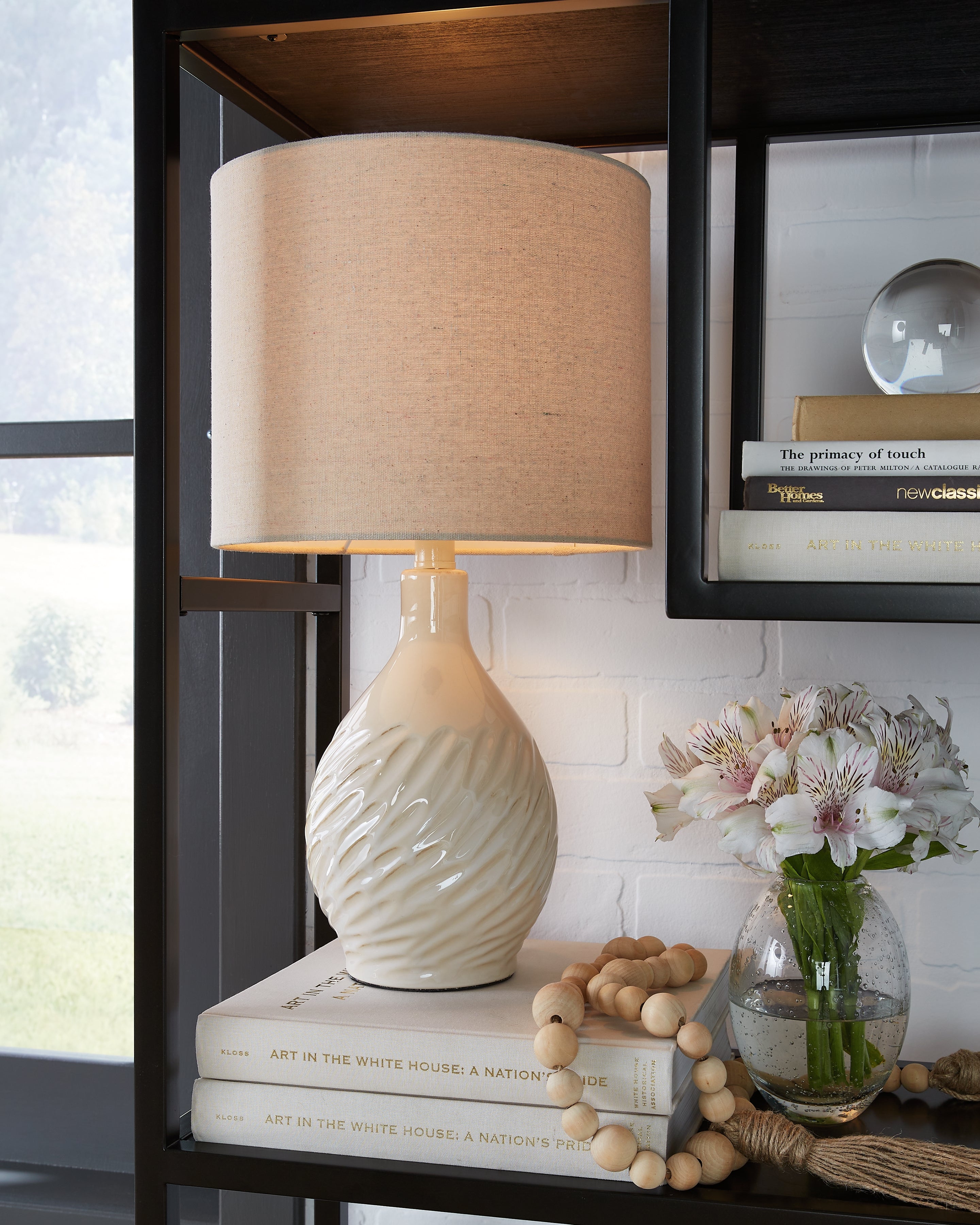Diamond Furniture - Ashley Furniture - Garinton Lighting - Table Lamp (Set of 2) / Cream - L180194X2
