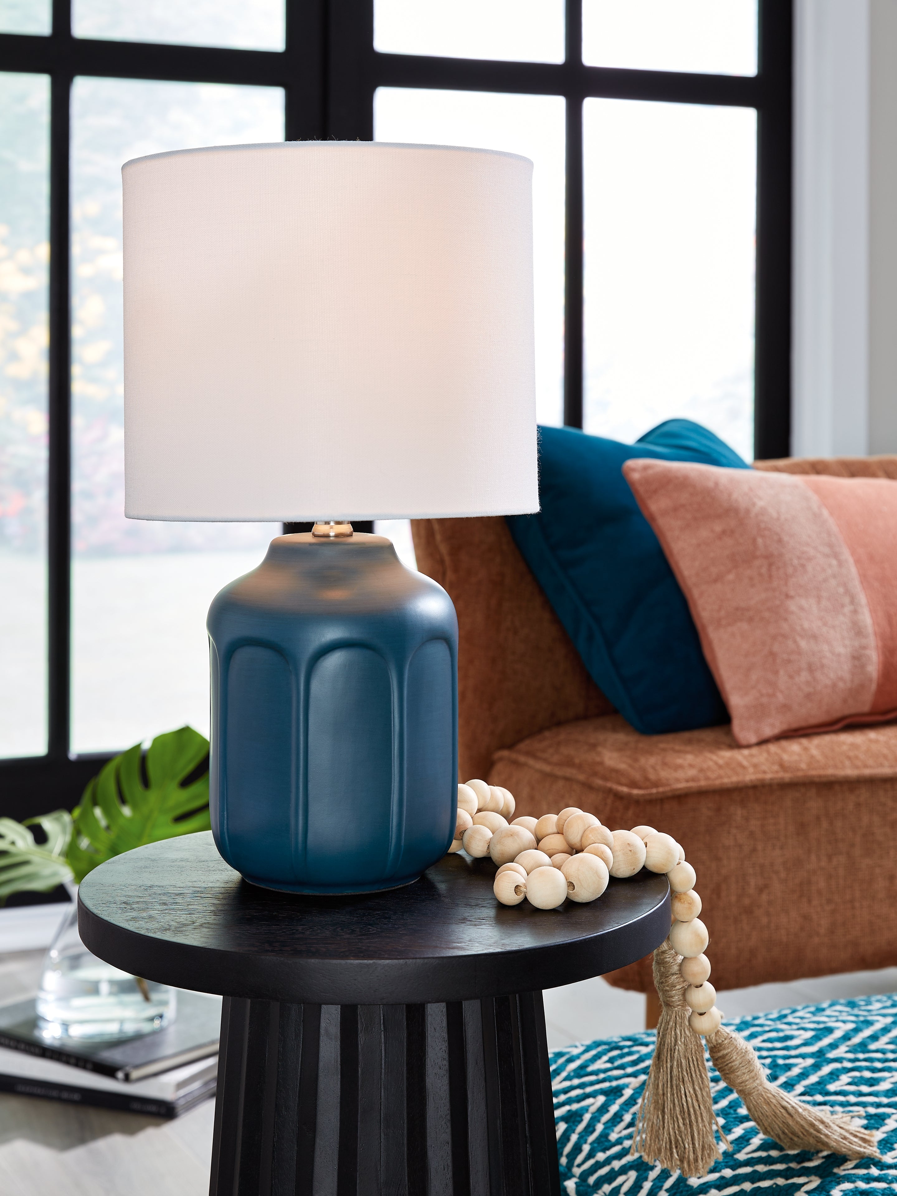 Diamond Furniture - Ashley Furniture - Gierburg Lighting - Table Lamp (Set of 2) / Teal - L180214X2