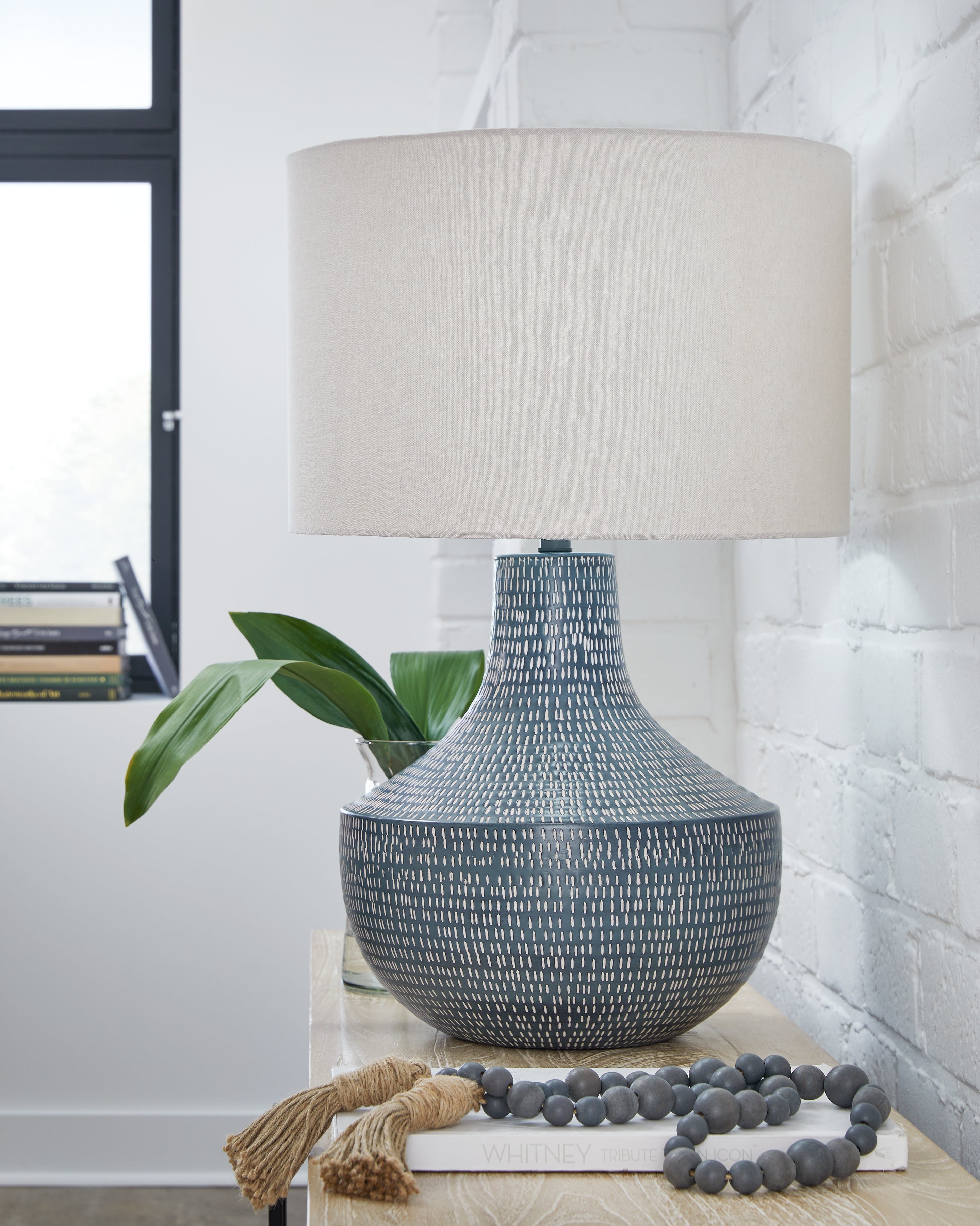 Diamond Furniture - Ashley Furniture - Schylarmont Lighting - 2-Piece Lamp Set / Antique Gray/White - L207474X2