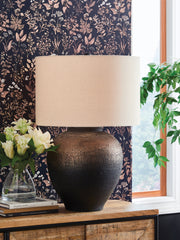 Diamond Furniture - Ashley Furniture - Newgerhard Lighting - Metal Table Lamp (1/CN) / Brown/Black - L207644
